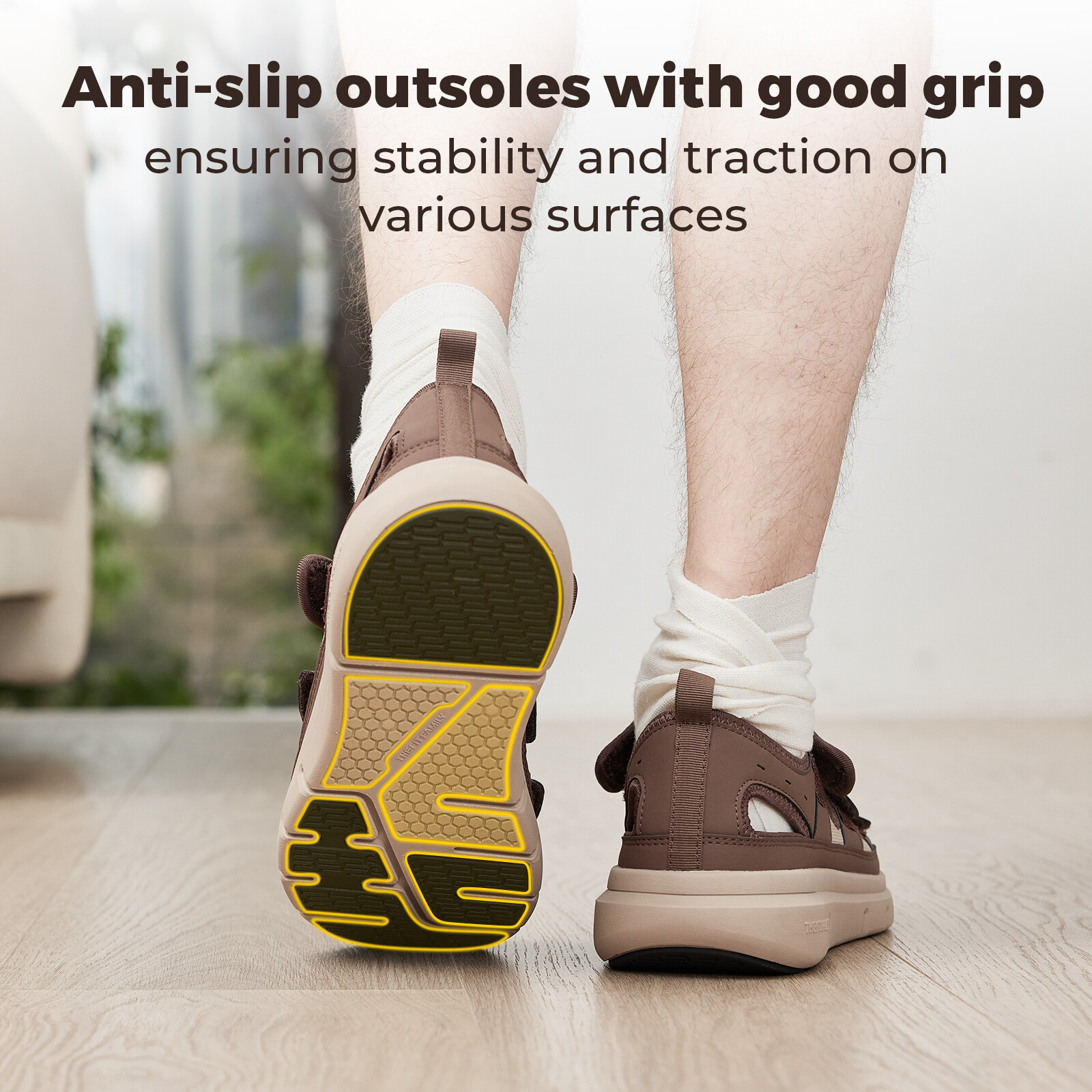 FitVille Diabetic Sandals for Men Casual Comfort Outdoor Sport Adjustable Shoes