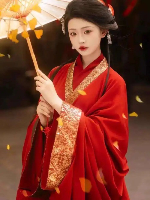 Red Woven Gold, Red Ma Shan Chu Tomb Restoration, Straight Train Hanfu,