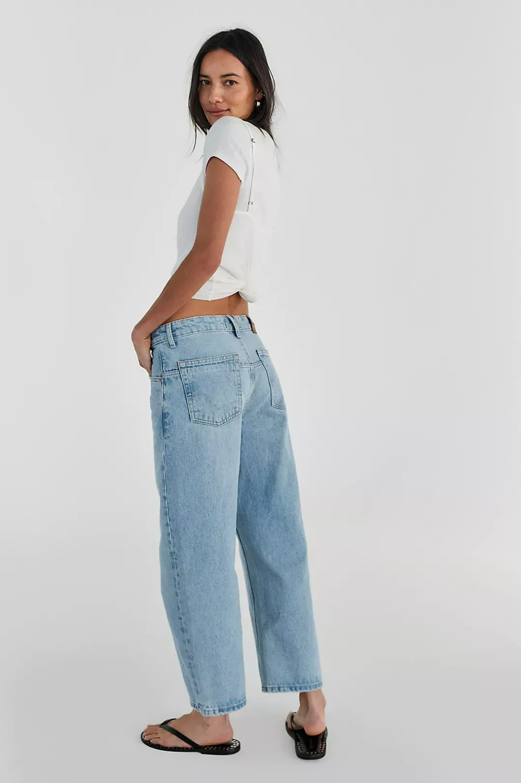 Freepeople – We The Free Moxie Pull-On Barrel Jeans – Discount