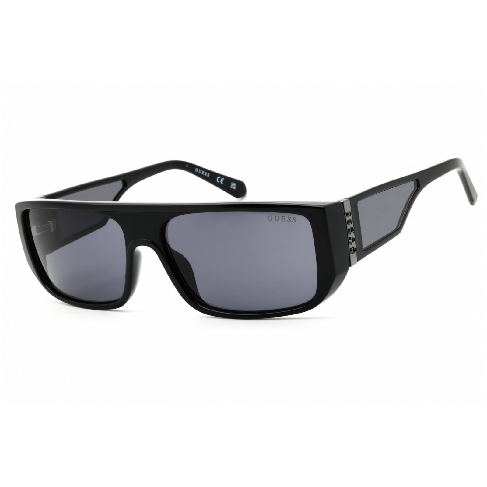 Guess Unisex Sunglasses Shiny Black Injected Propionate Rectangular GU00136 01A