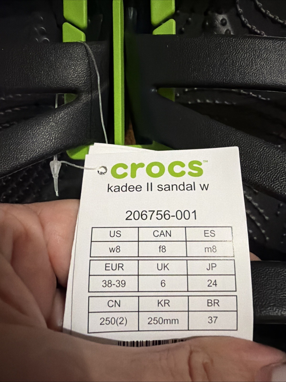 Crocs Kadee II Black Sandals. Sz 8. NWT!!