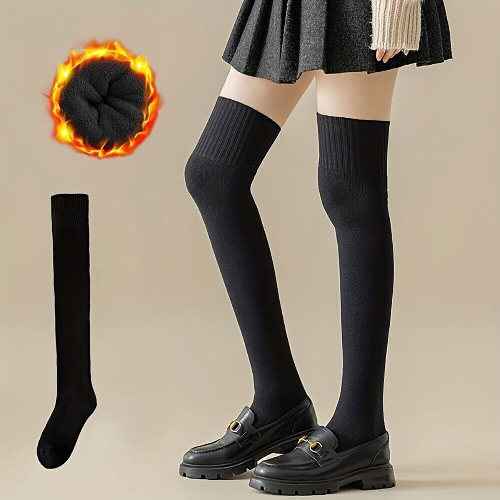 Women’s Thigh High Knit Leg Warmers for Cold Weather Long Boot Socks Foot Cover