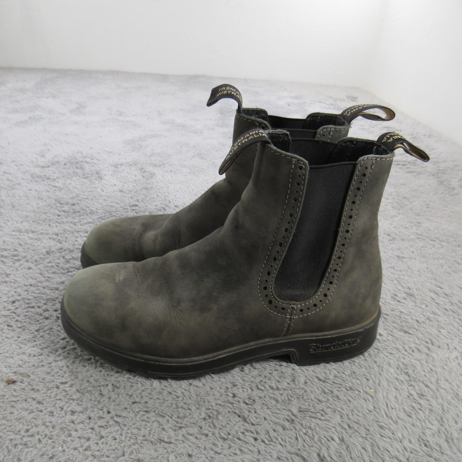 Blundstone Chelsea Boots Mens Size 6 Gray Leather Pull On Ankle Casual Workwear