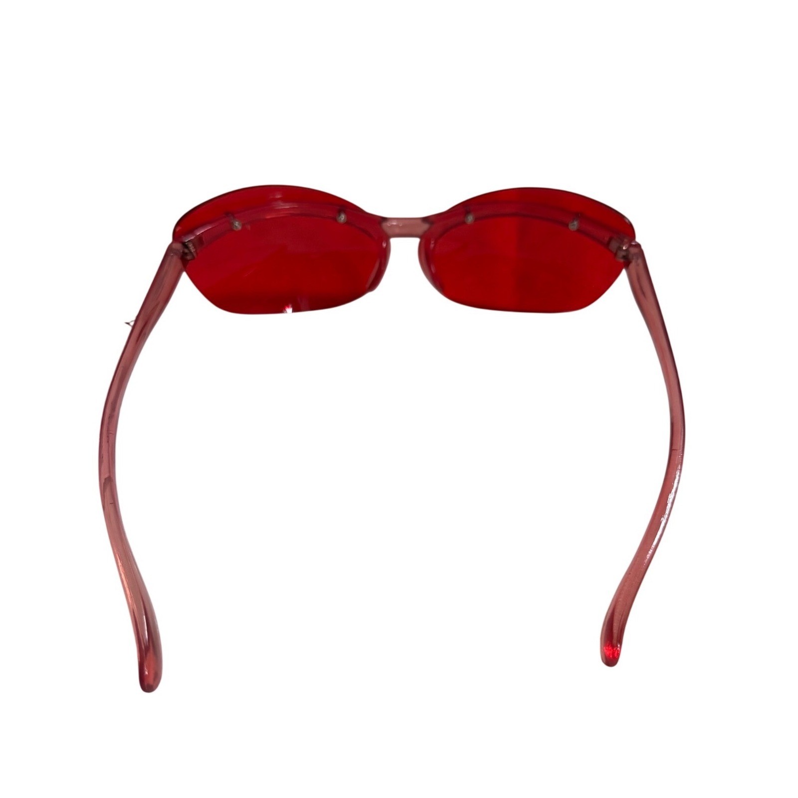 Vintage Y2K Red Rimless Sunglasses