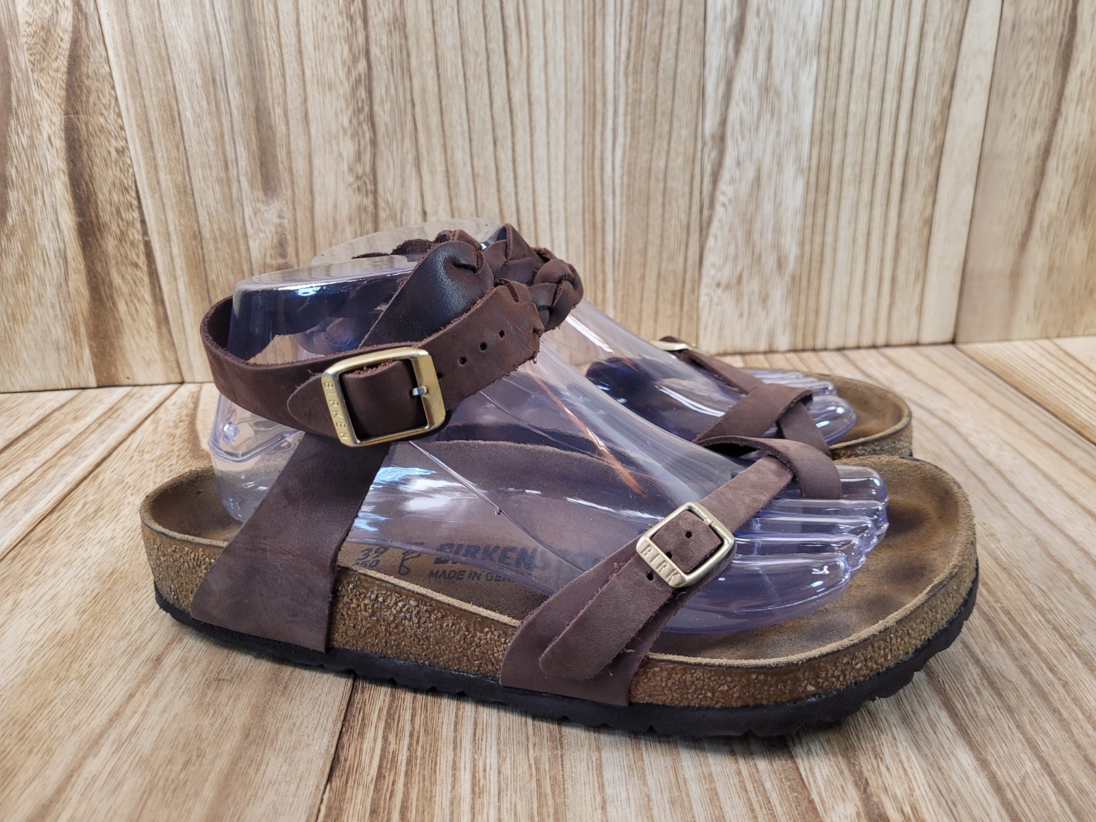 Birkenstock Yara Mocha Brown Nubuck Leather Sandals Womens EU 39 US 8