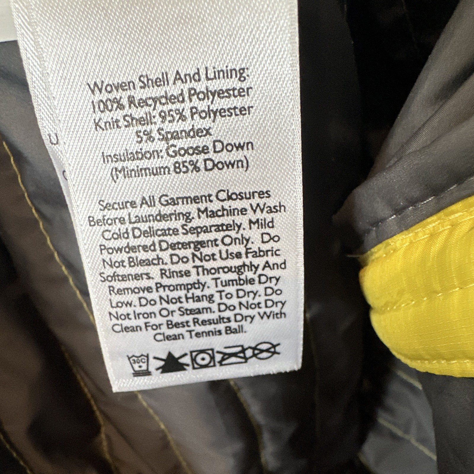 Eddie Bauer Men’s T3XL Down Puffer Vest Full Zip Pockets Chartreuse/Gray.
