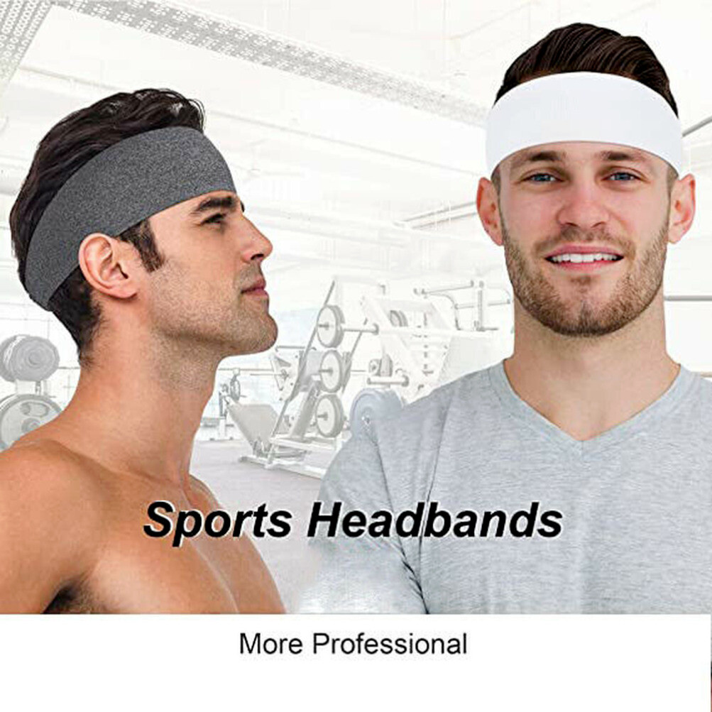 Sports Headband Gym Yoga Workout Sweatband Elastic Hairband Head Wrap Men Women