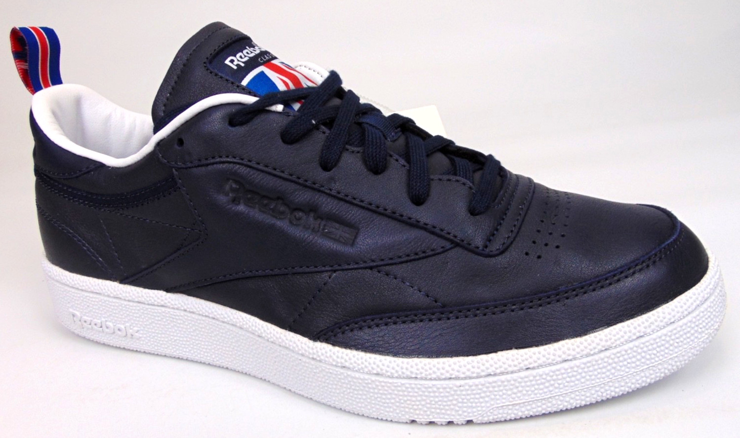 NEW! Reebok Club C 85 Casual Classic Sneakers Men’s Size 9.0 M Blue Navy Leather