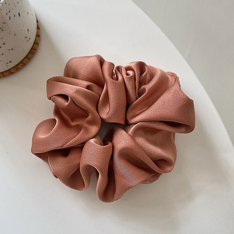 1/2PCS Hair Scrunchies Solid Women Hair Ring Elastic Ponytail Multicolor Band