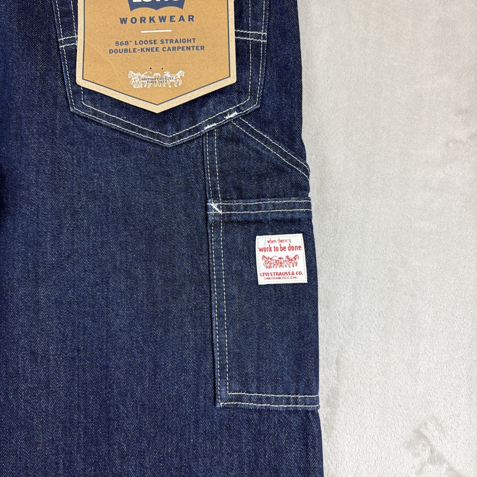 Levi’s 568 Workwear Jeans Men’s Size 32×32 Blue Denim Loose Straight Carpenter