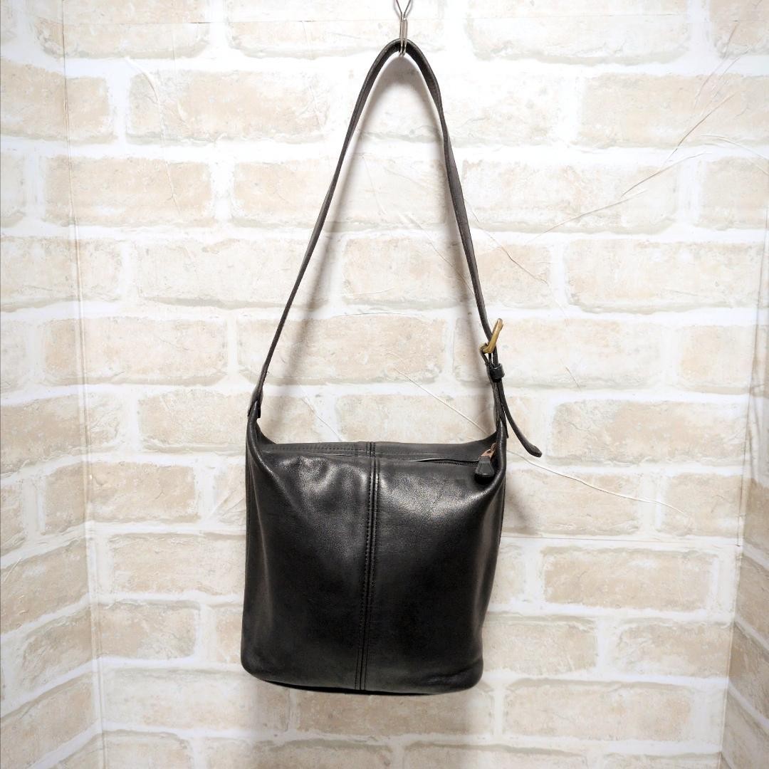 OLD COACH 4148 Shoulder Bag Black Made in Dominican Republic