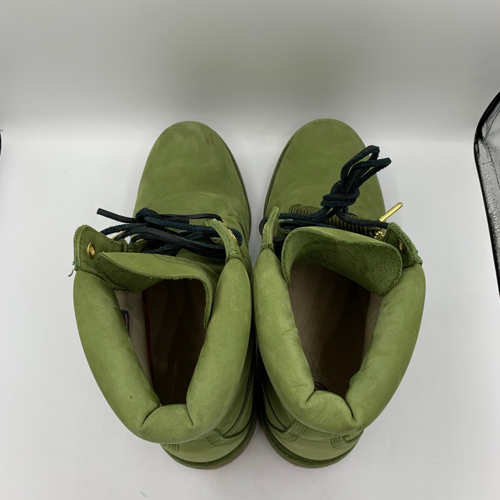 Timberland 6″ Boots Mens Size 11 Green Leather DJ Khaled Secure the Bag