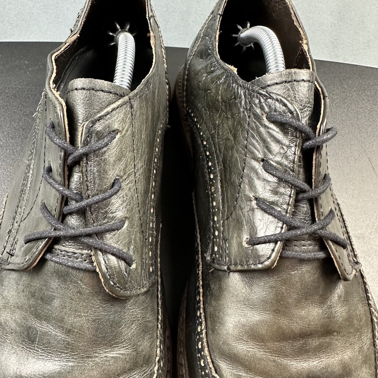 Freebird Kensington Oxford Wingtip Shoes Mens 12 Two Tone Distressed Leather*