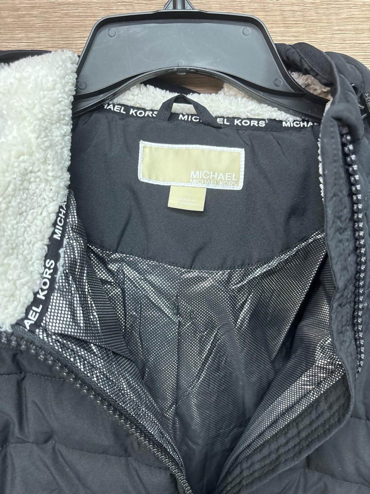 Michael Michael Kors Women’s Medium Black Winter Hooded Jacket Coat