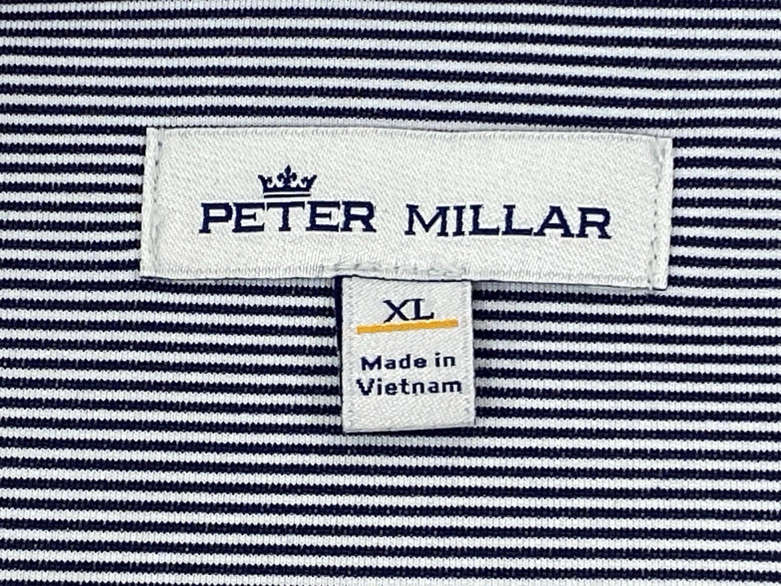 Peter Millar Perth Sugar Stripe Performance Folds Of Honor 1/4 Zip Jacket XL