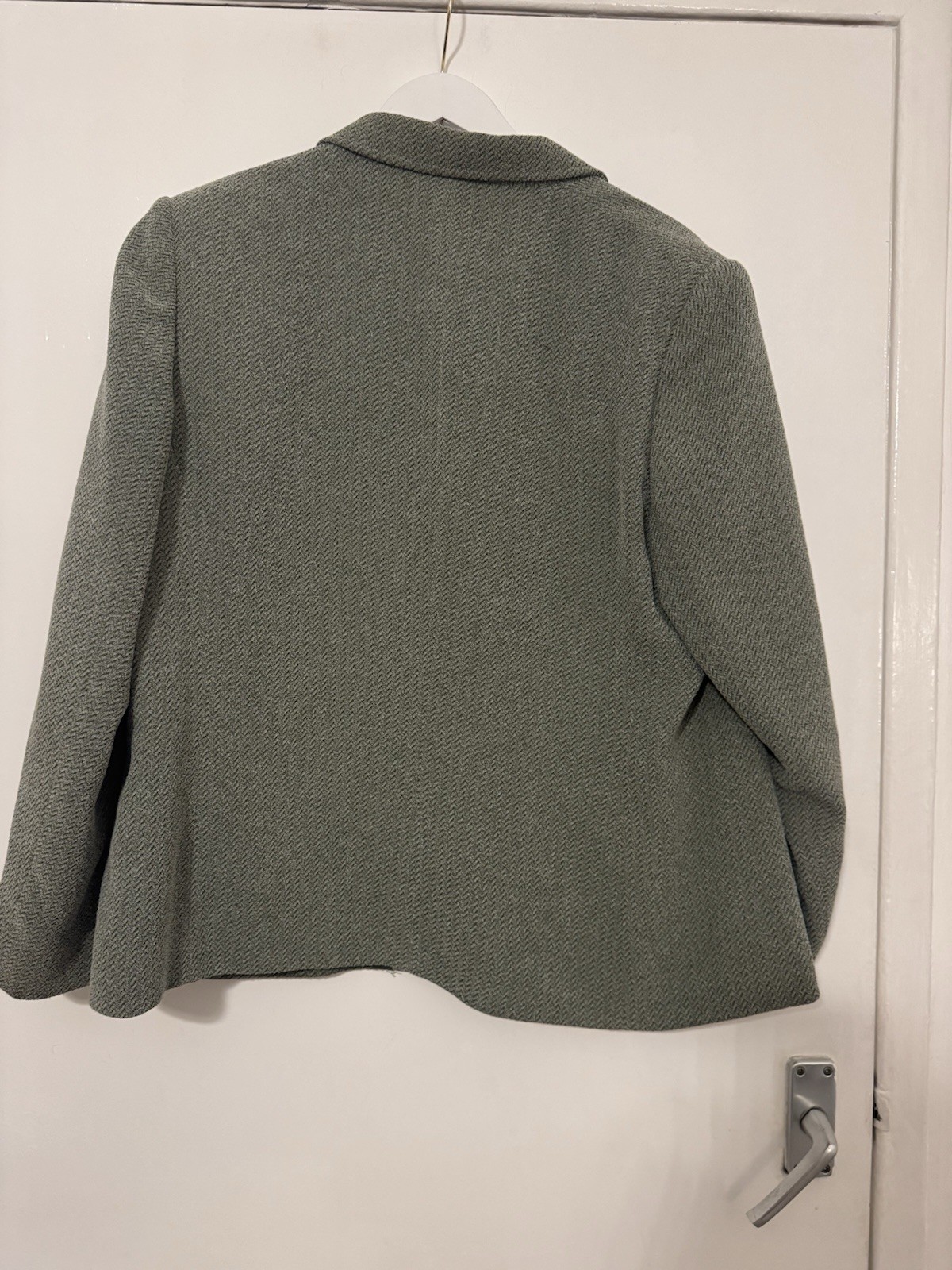 Eastex Vintage Grey Herringbone Wool Blend Blazer – Site 20 – New Without Tags