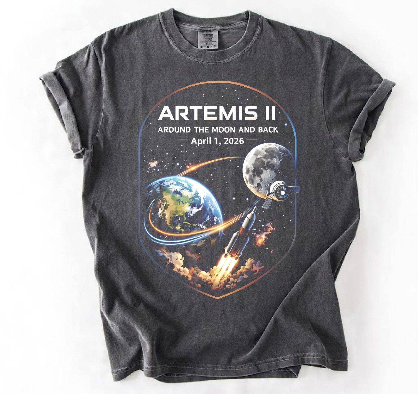 Artemis II Rocket Launch Shirt, Artemis 2 Journey Around the Moon Tee