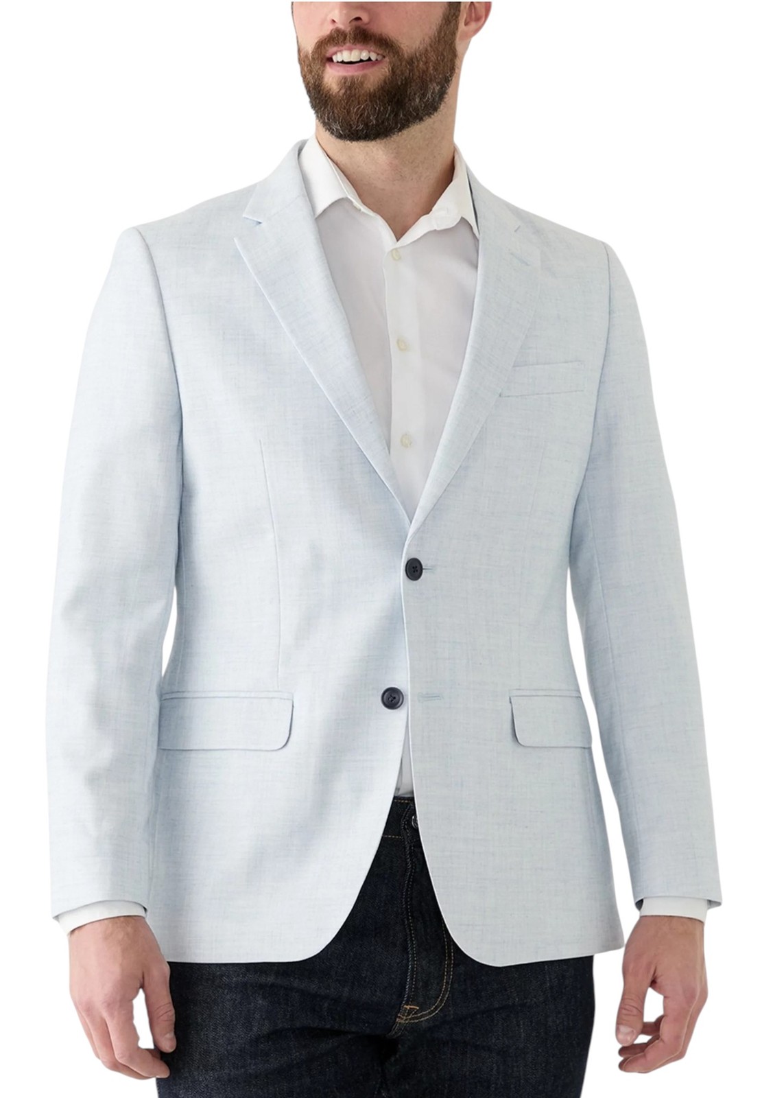 Nautica Mens Modern fit Sport Coat Blazer 40 S Light Blue Solid
