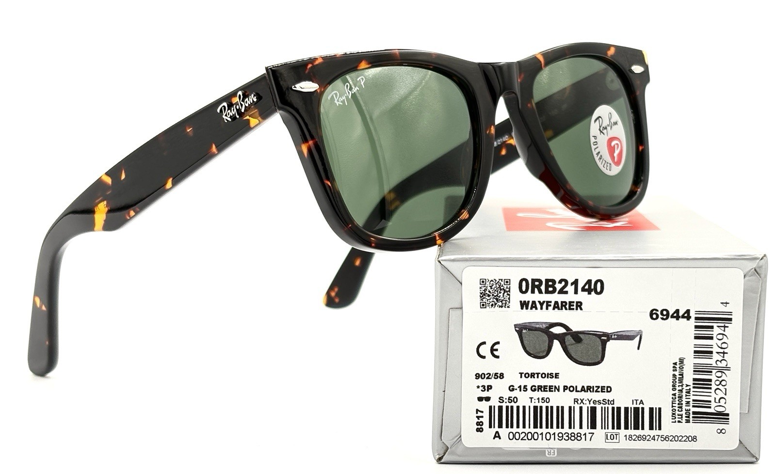 Ray-Ban Polarized RB2140 Men’s Classic Sunglasses Tortishell Frame unisex Fit