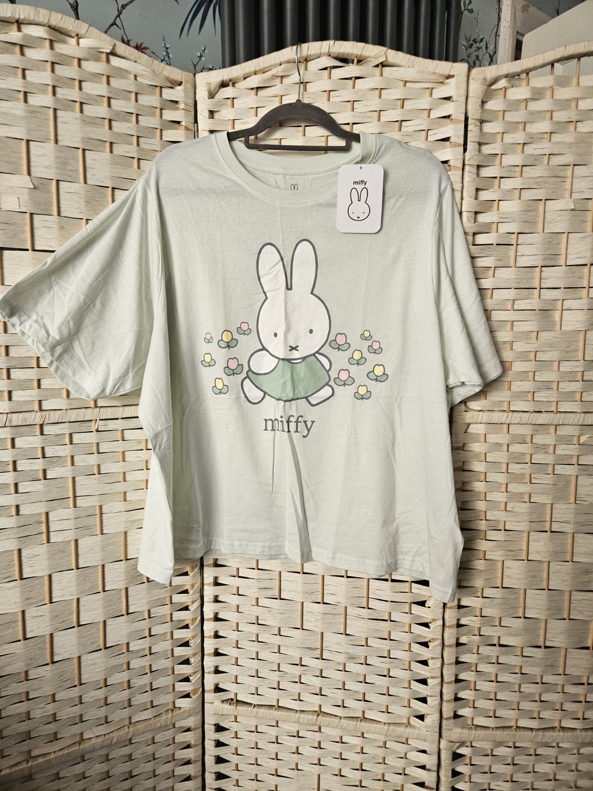 BNWT 2XL 22 24 Primark MIFFY print green pyjama top 100% Cotton summer cute