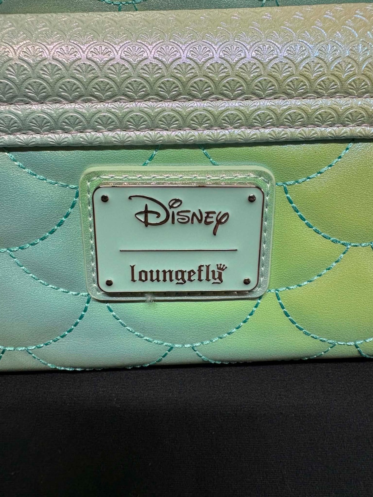 NWT Loungefly Disney Princess Ariel Little Mermaid Ombre Pearl Backpack & Wallet