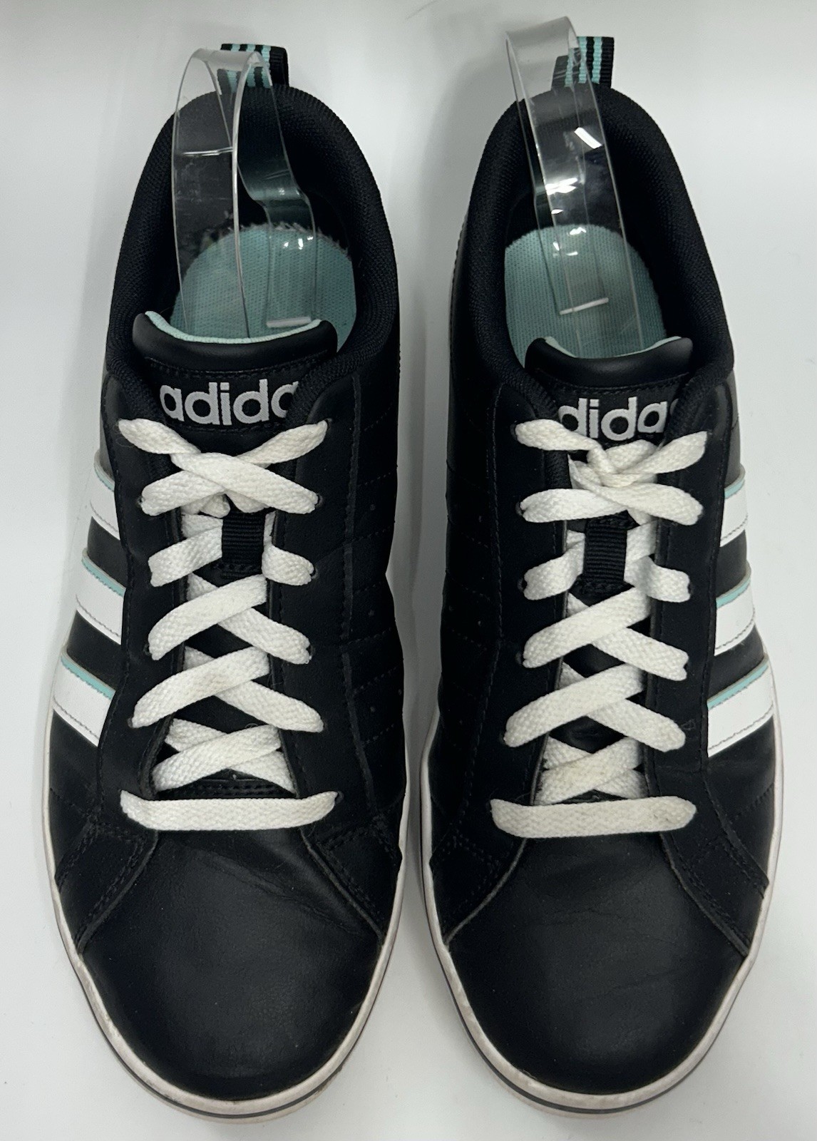 Adidas VS Pace Trainers sneaker Men’s 7 Black White Teal Women’s 8 Unisex