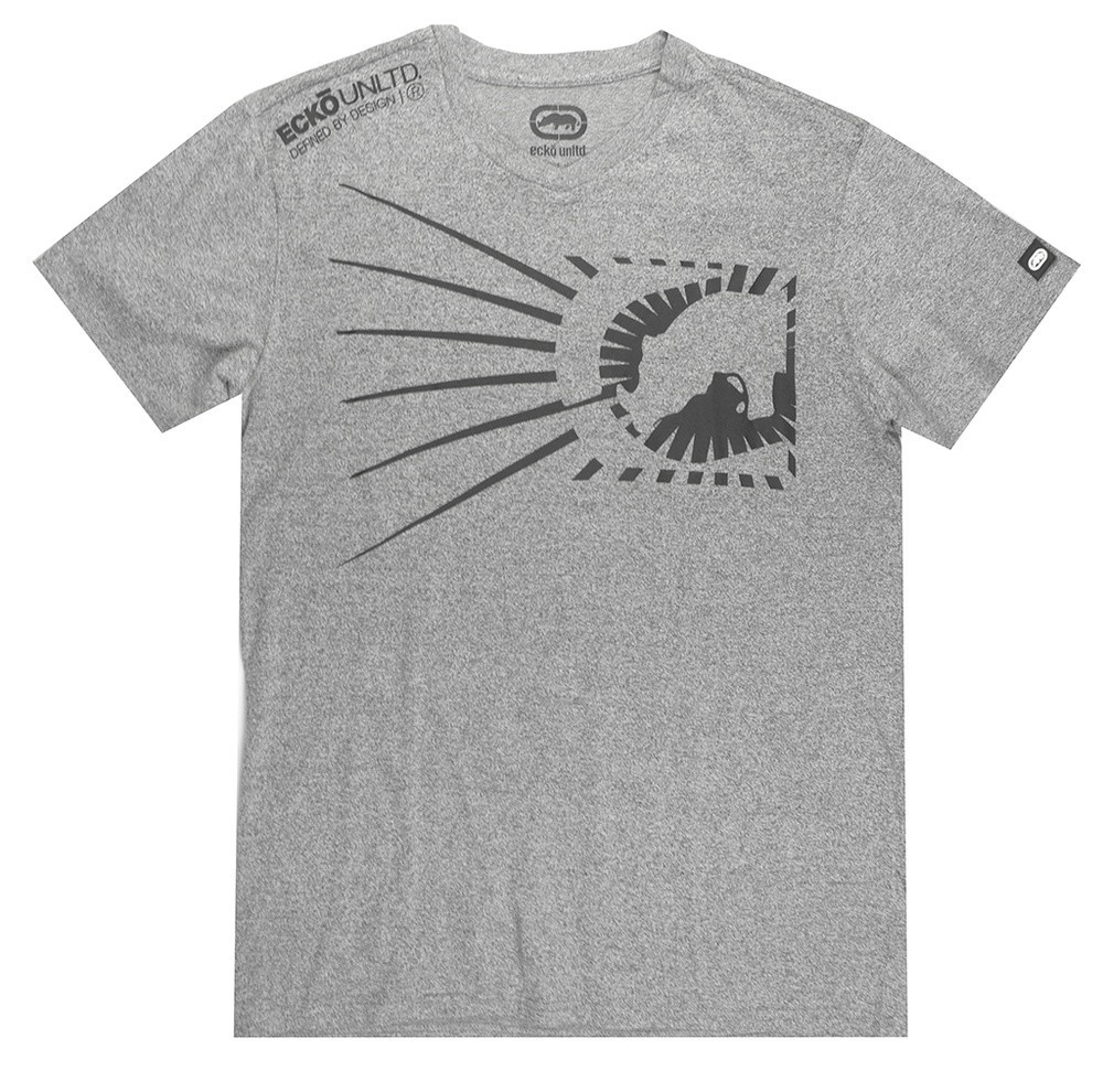 Ecko Unltd. Men’s Logo T-Shirt-Grey Marled-New with Tag-Size (S-XL)