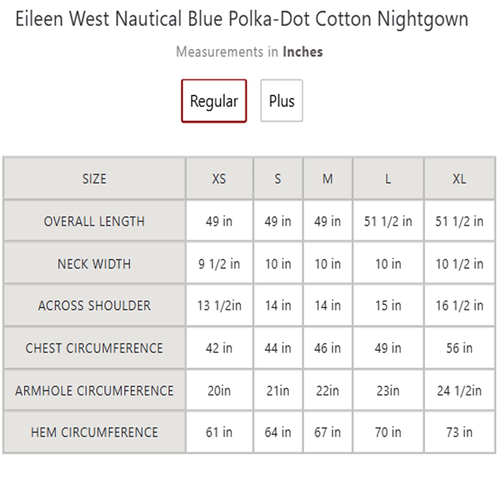 Eileen West Nautical Blue Polka-Dot Cotton Nightgown