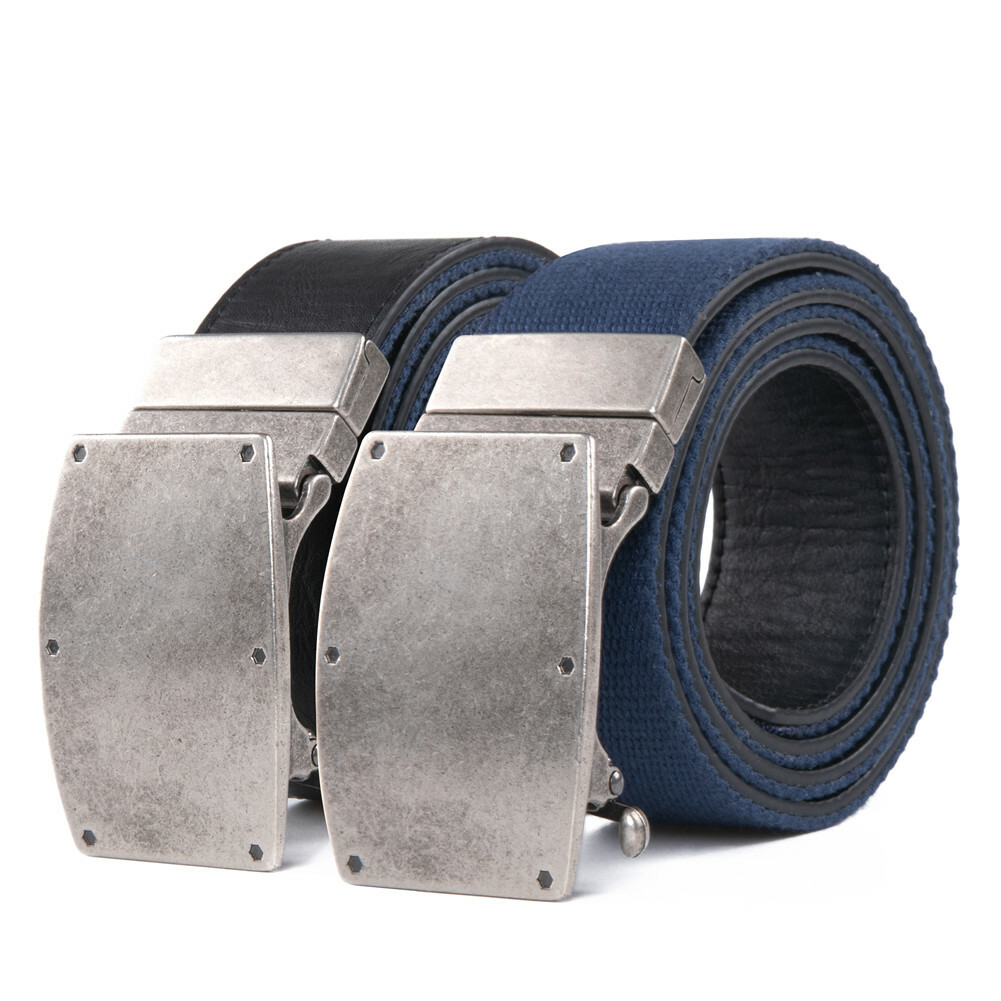 Men’s Belt, Leather Reversible Belt for Mens Casual Belt With Automatic Buckle