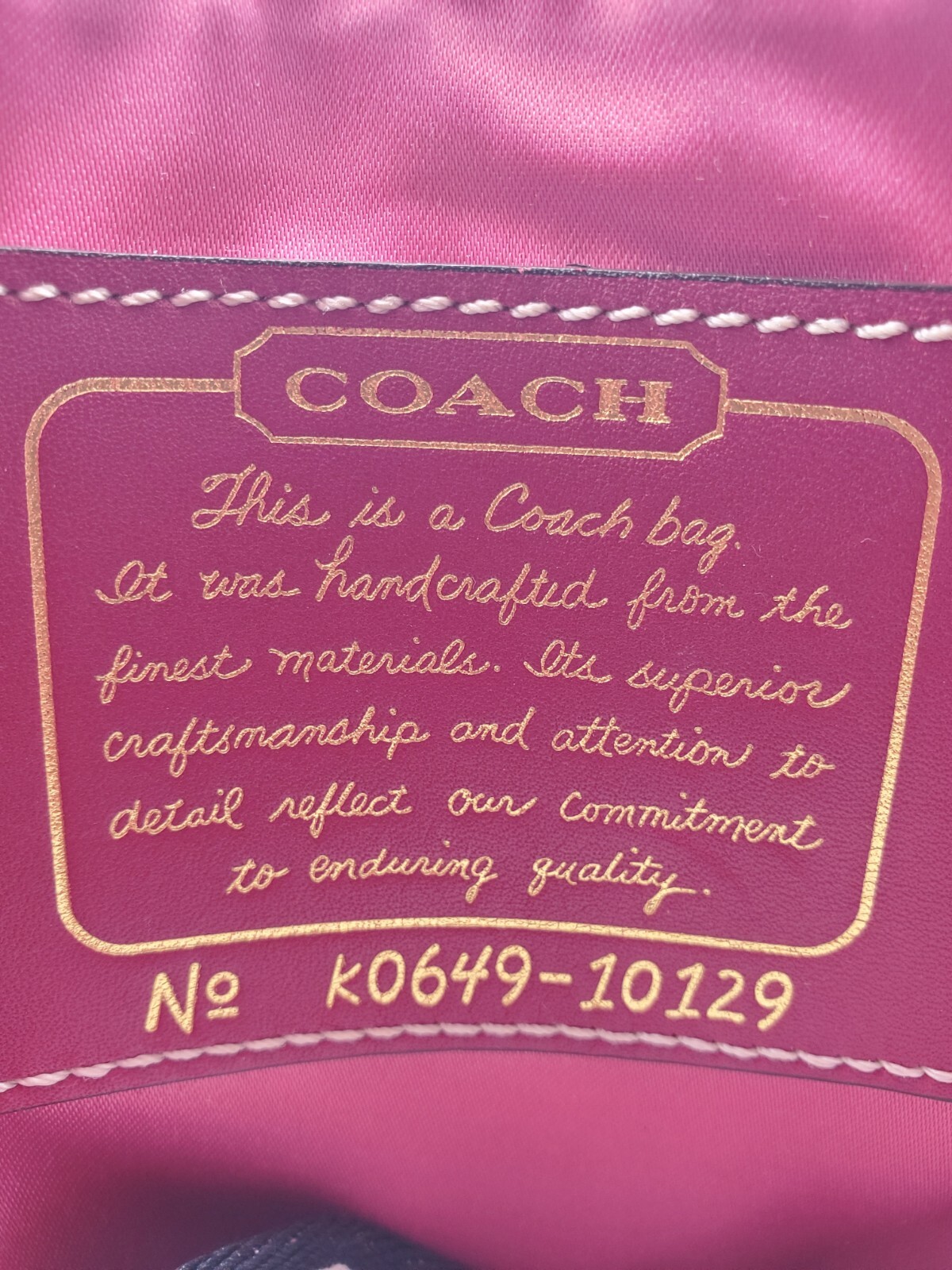 Beautiful Pink COACH Crossbody Monogram Purse Bag Tan/Brown CC Logo