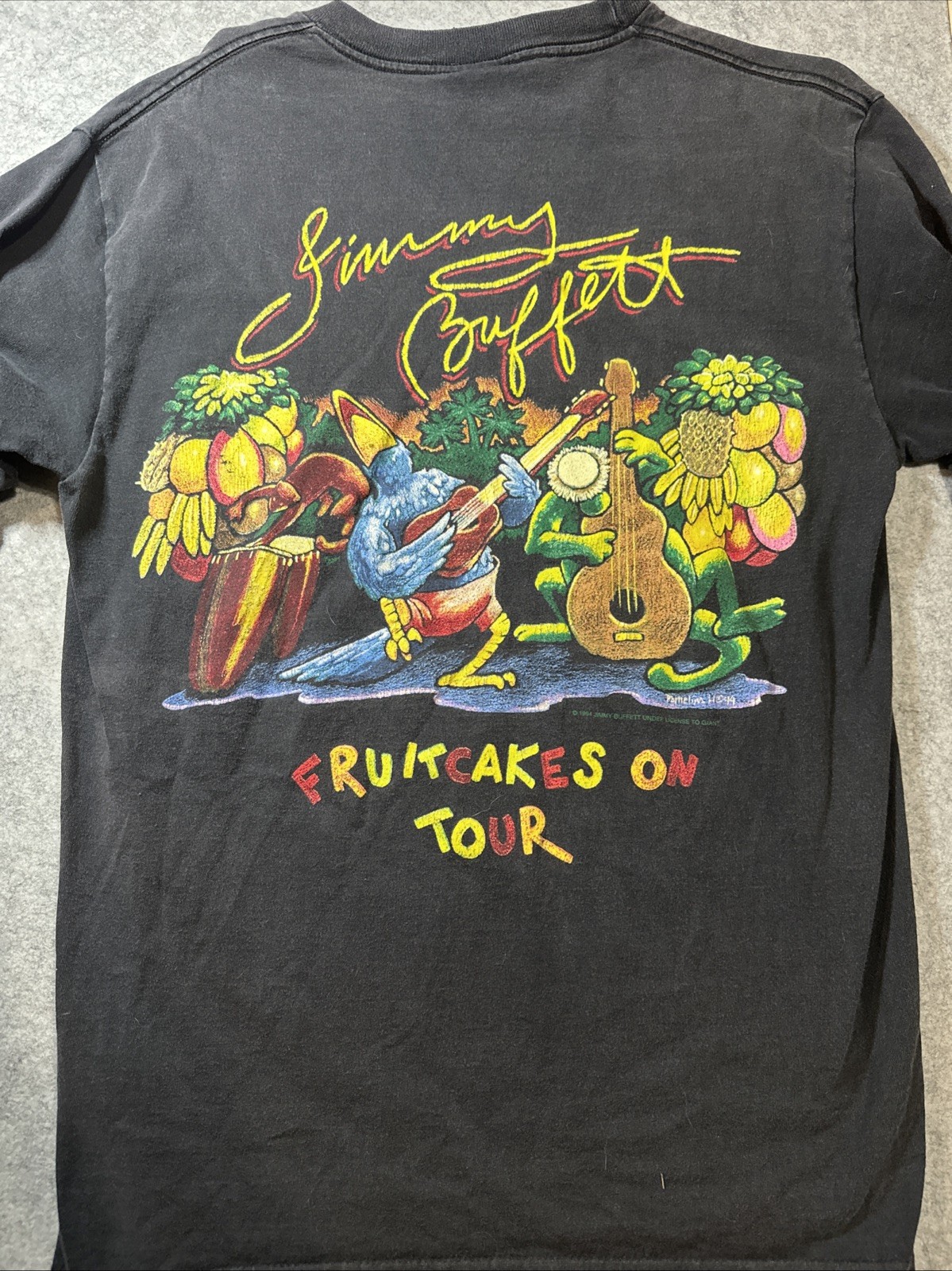 VINTAGE Jimmy Buffett 1994 Fruitcakes On Tour Mens L Black Single Stitch GIANT