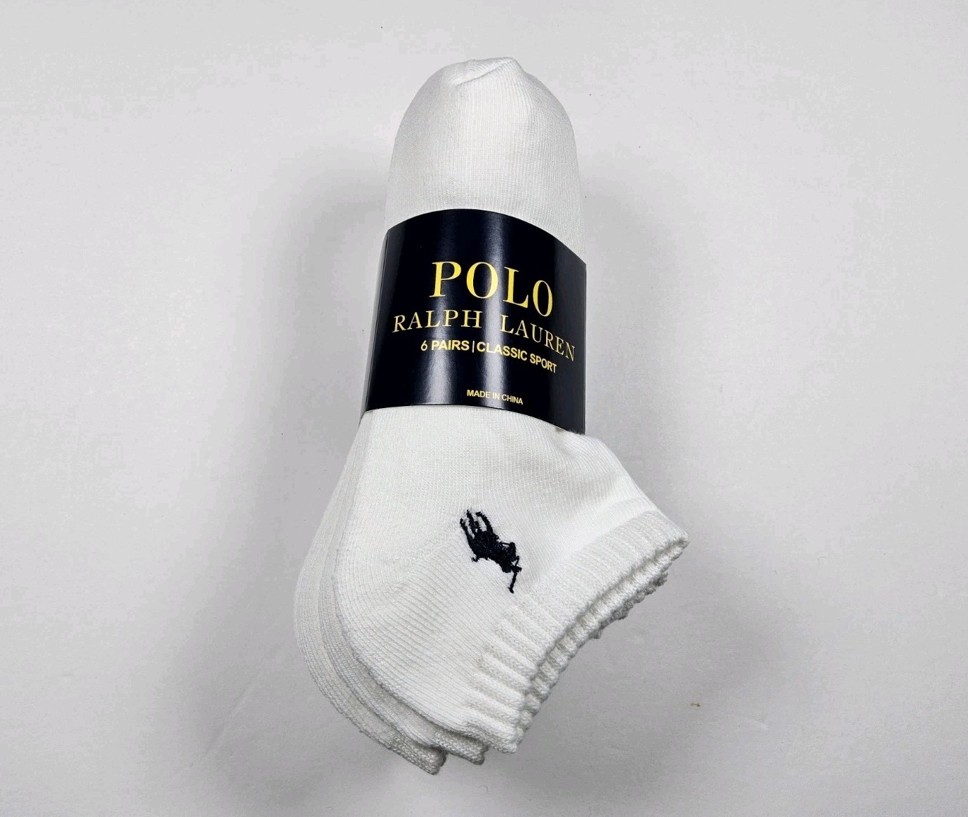 Polo Ralph Lauren Men’s 6pk Ankle Socks White Size 10-13