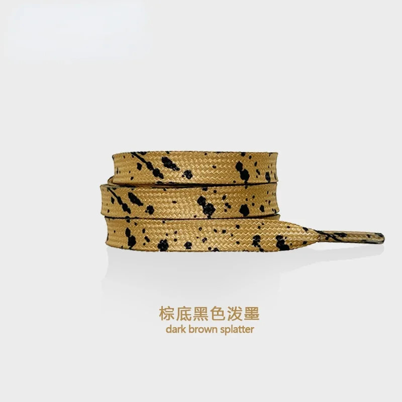 Shoelaces for Sneaker Flat Gilding Printing Ink Splatter Shoelace Colorful Splas