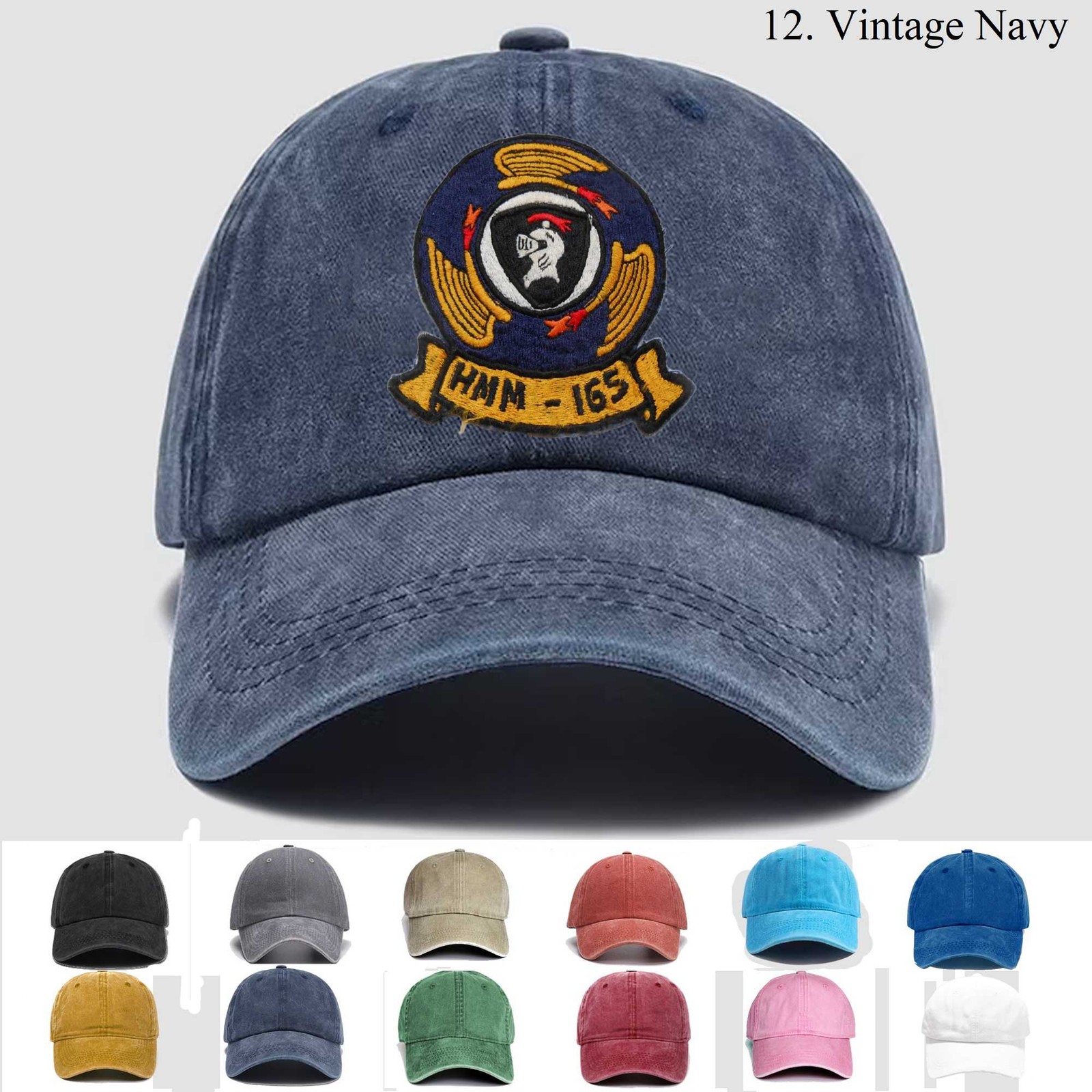 Customized Embroidered Hat Hmm 165 Marine Helicopter Squadron, Trucker Hat, Gift