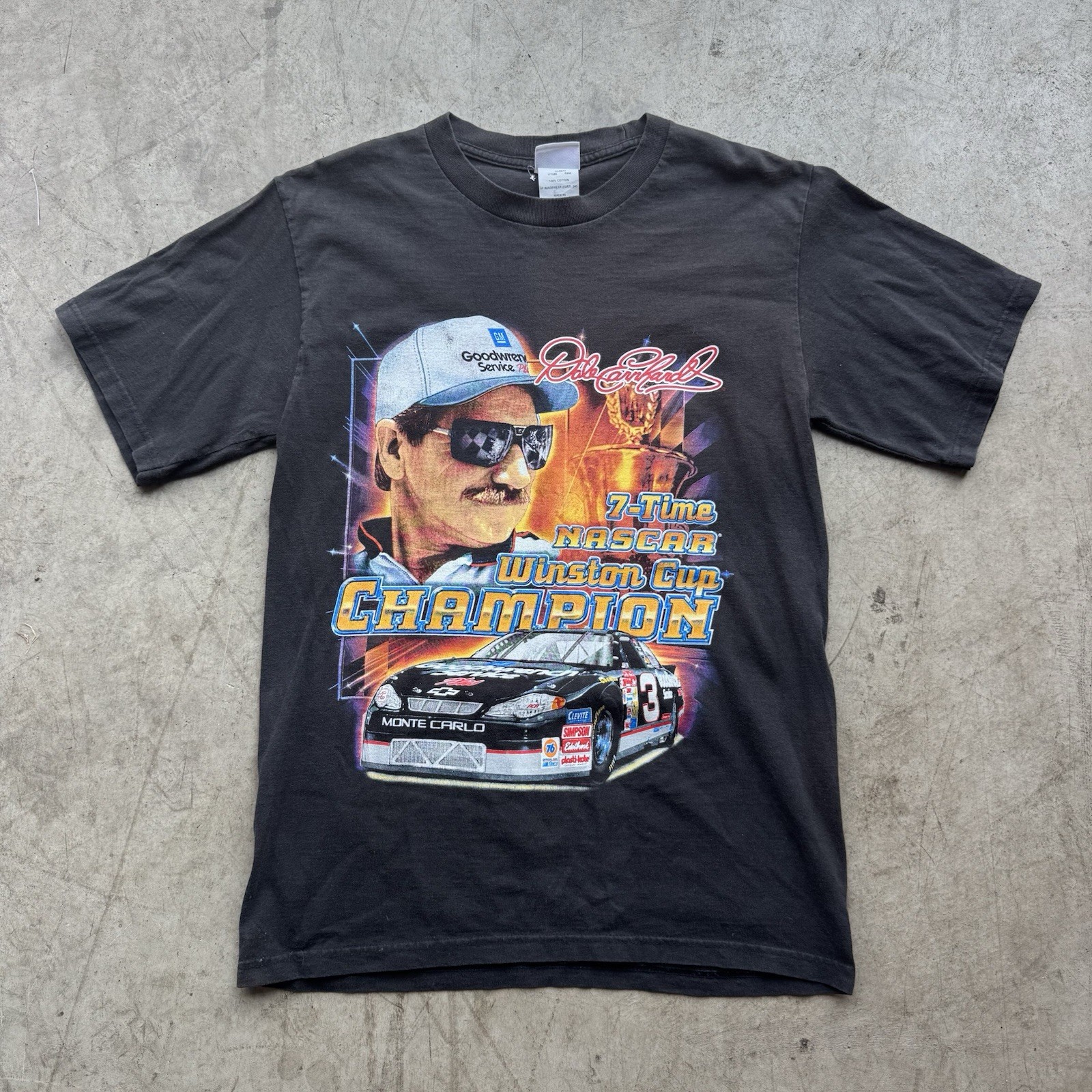 Vintage 90s Dale Earnhardt 7 Time Winston Cup Champion Graphic T-shirt