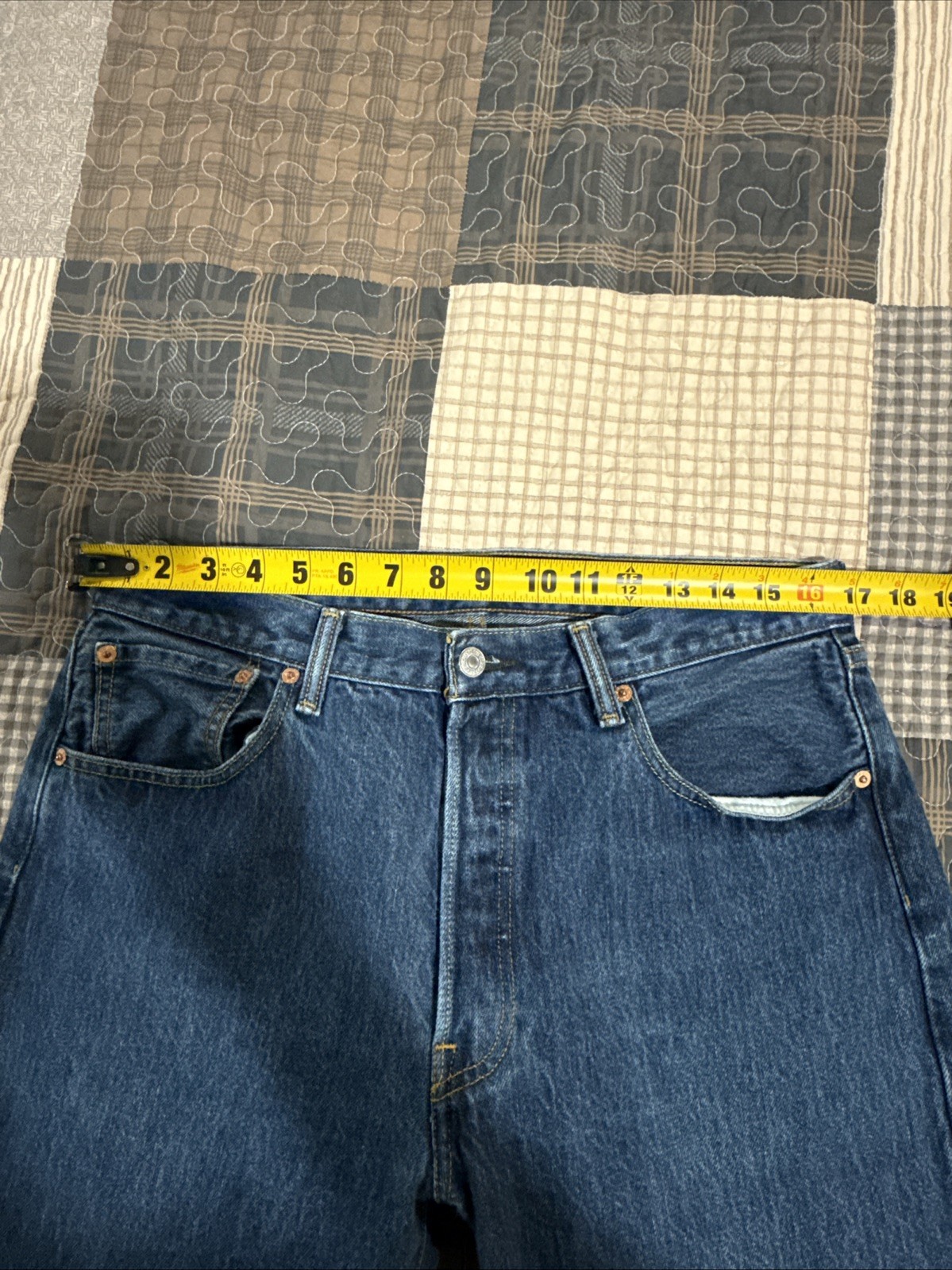 Levi’s Men’s 501 34×34 Original Straight Fit Jeans – Dark Wash
