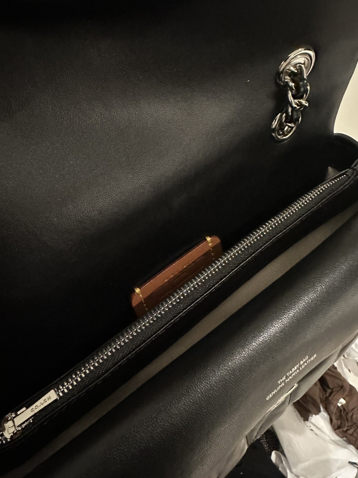 COACH Tabby Shoulder Bag 26 Quilted Black silver