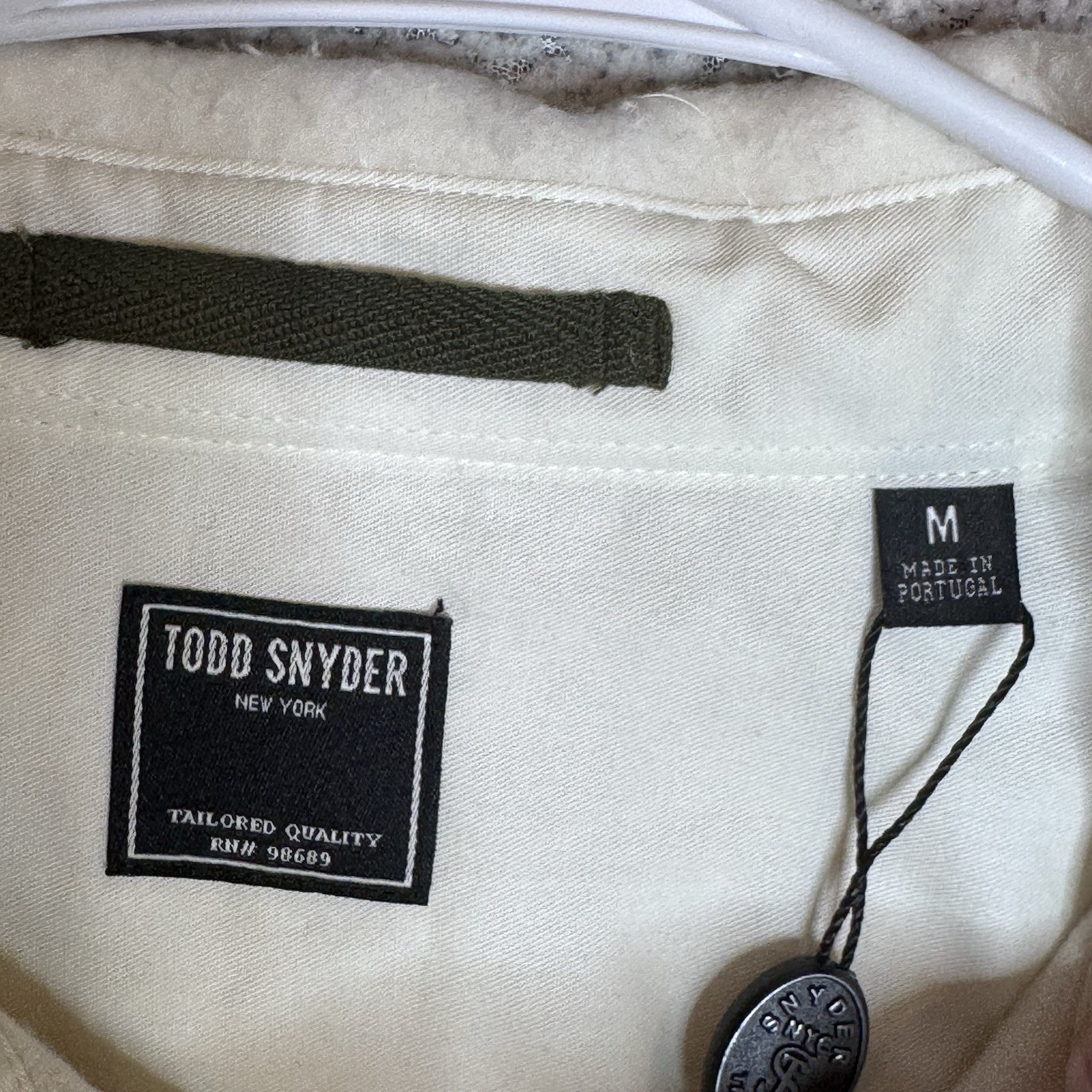 Todd Snyder Boucle Relaxed Utility Shirt Shacket Men’s Medium Cream White