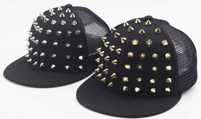 Unisex Rivet Stud Punk Baseball Cap Hip Hop Style Hat