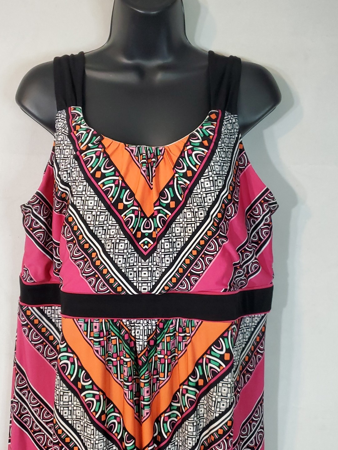 Catherines women dress size 14/16W sleeveless stretch tank maxi dress