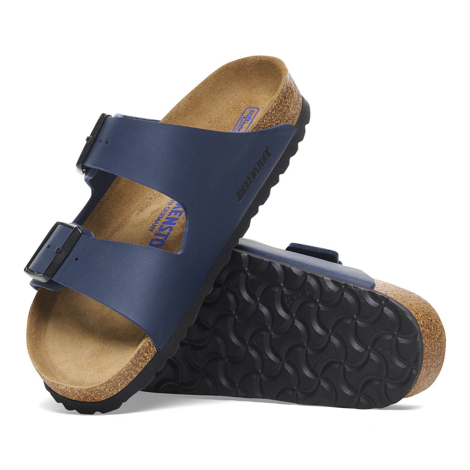 Birkenstock Arizona Soft Footbed Birko-Flor Sandals Blue Select size