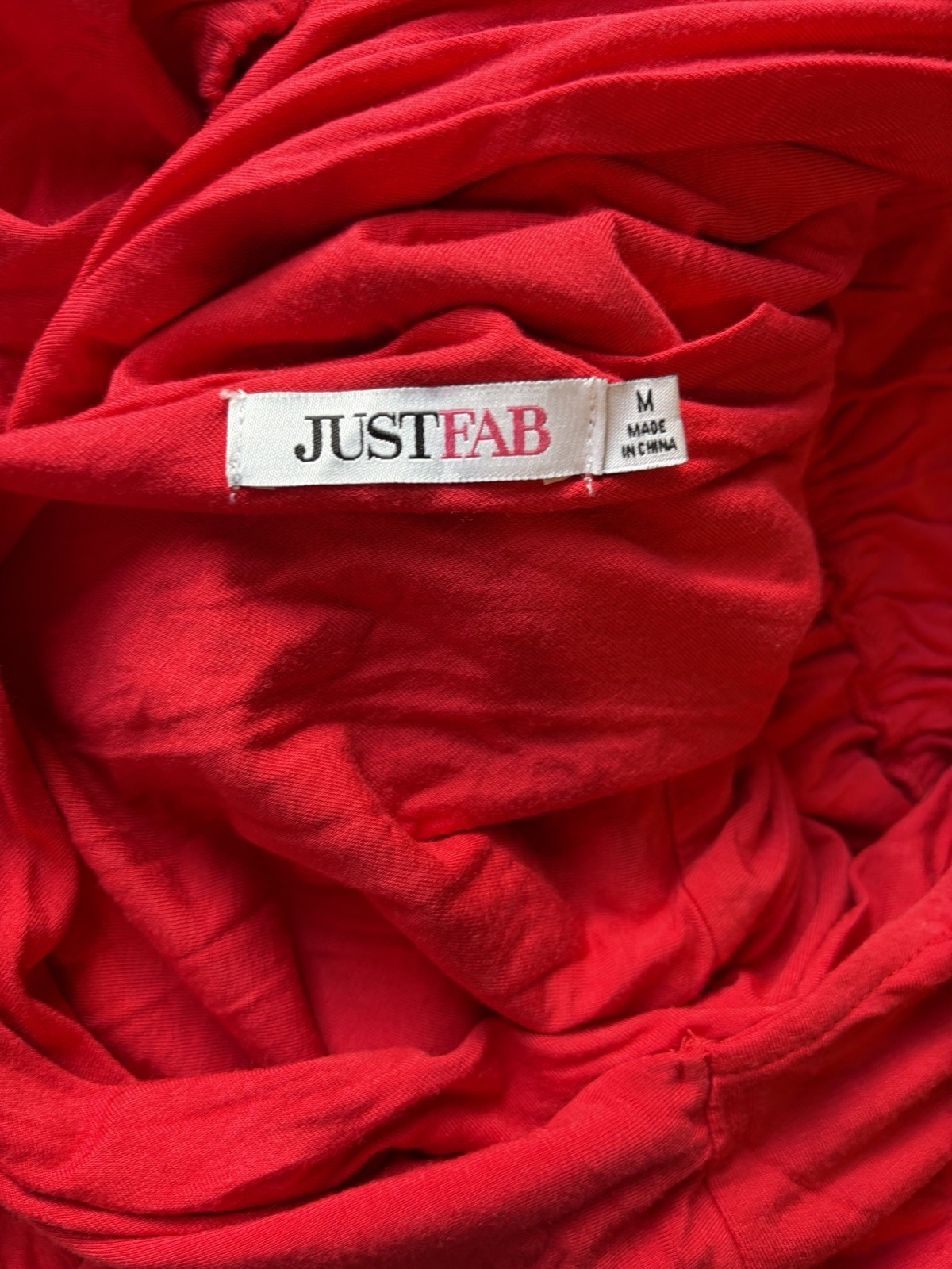 Justfab Red stretchy V Neck Romper sz medium Casual Party Cruise beach Vacation