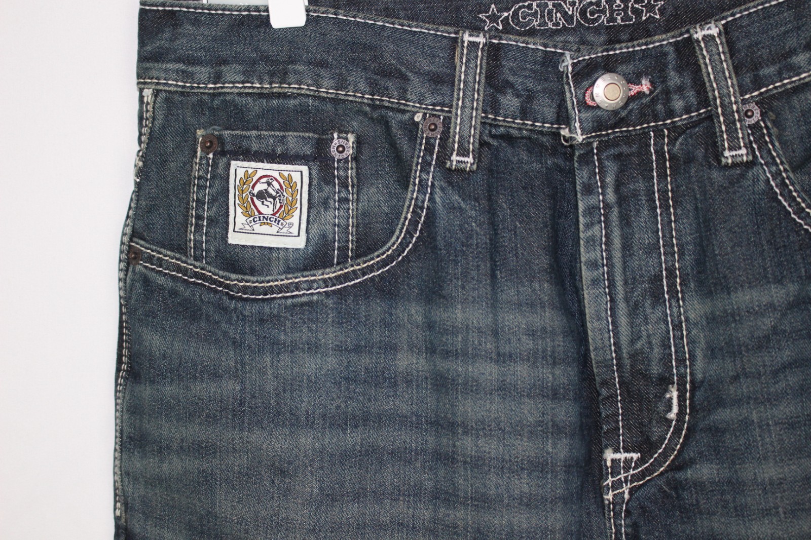 Cinch Jeans Men’s White Label Relaxed Straight Leg Dark Blue Wash MB92834019