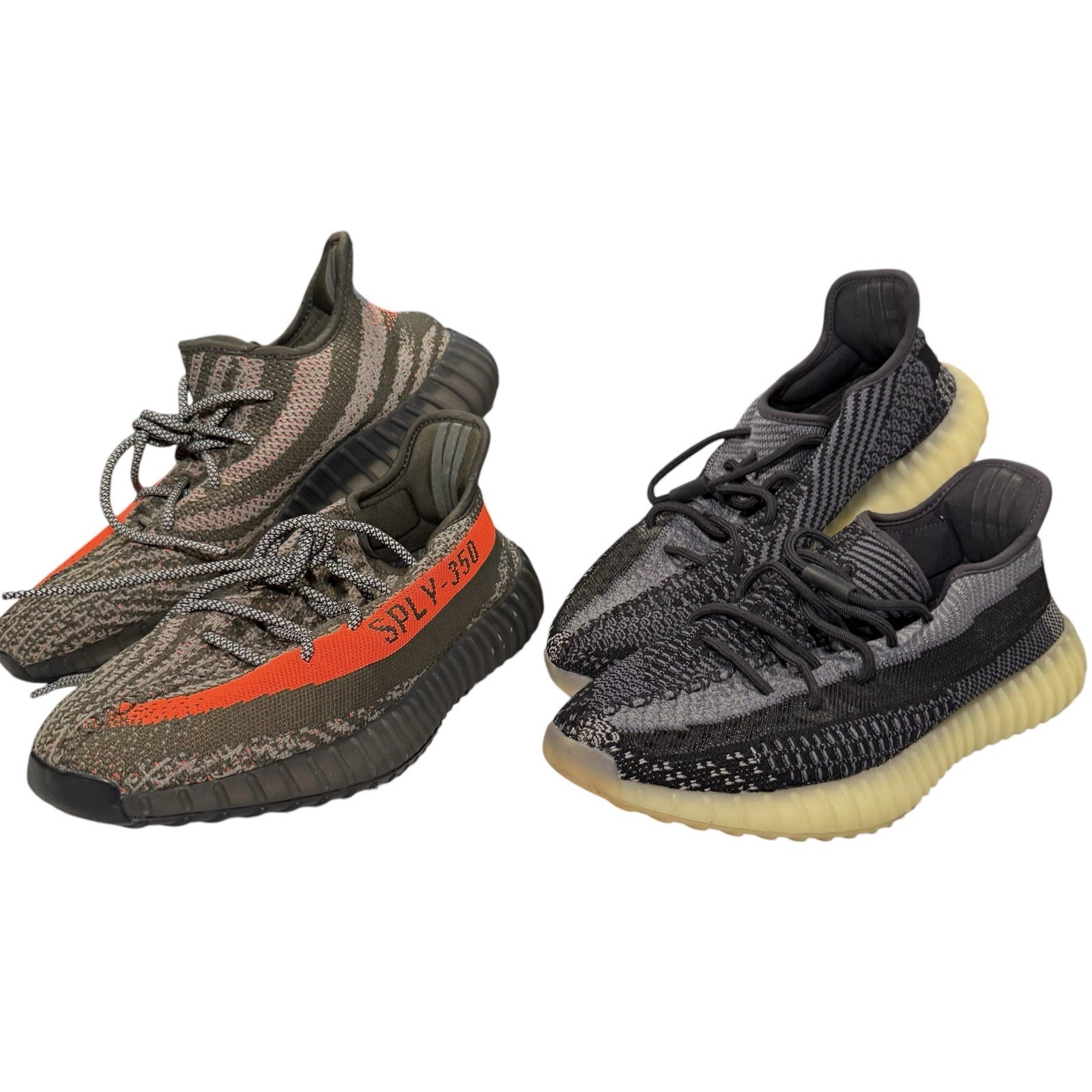 Adidas Yeezy Boost 350 Size 10 – V2 Carbon Beluga HQ7045 & Black Gray FZ5000 Lot