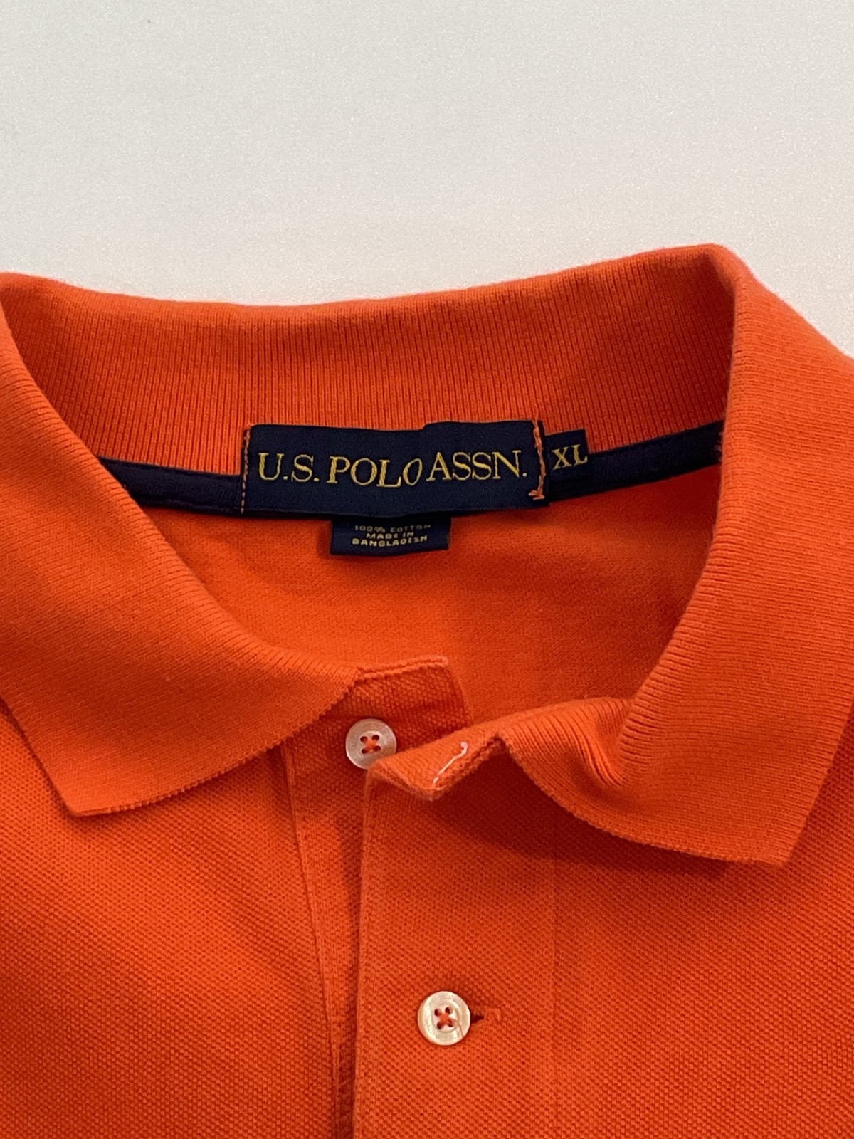 08/11 002 U.S. Polo Assn. Men’s Orange Polo Shirt Size XL