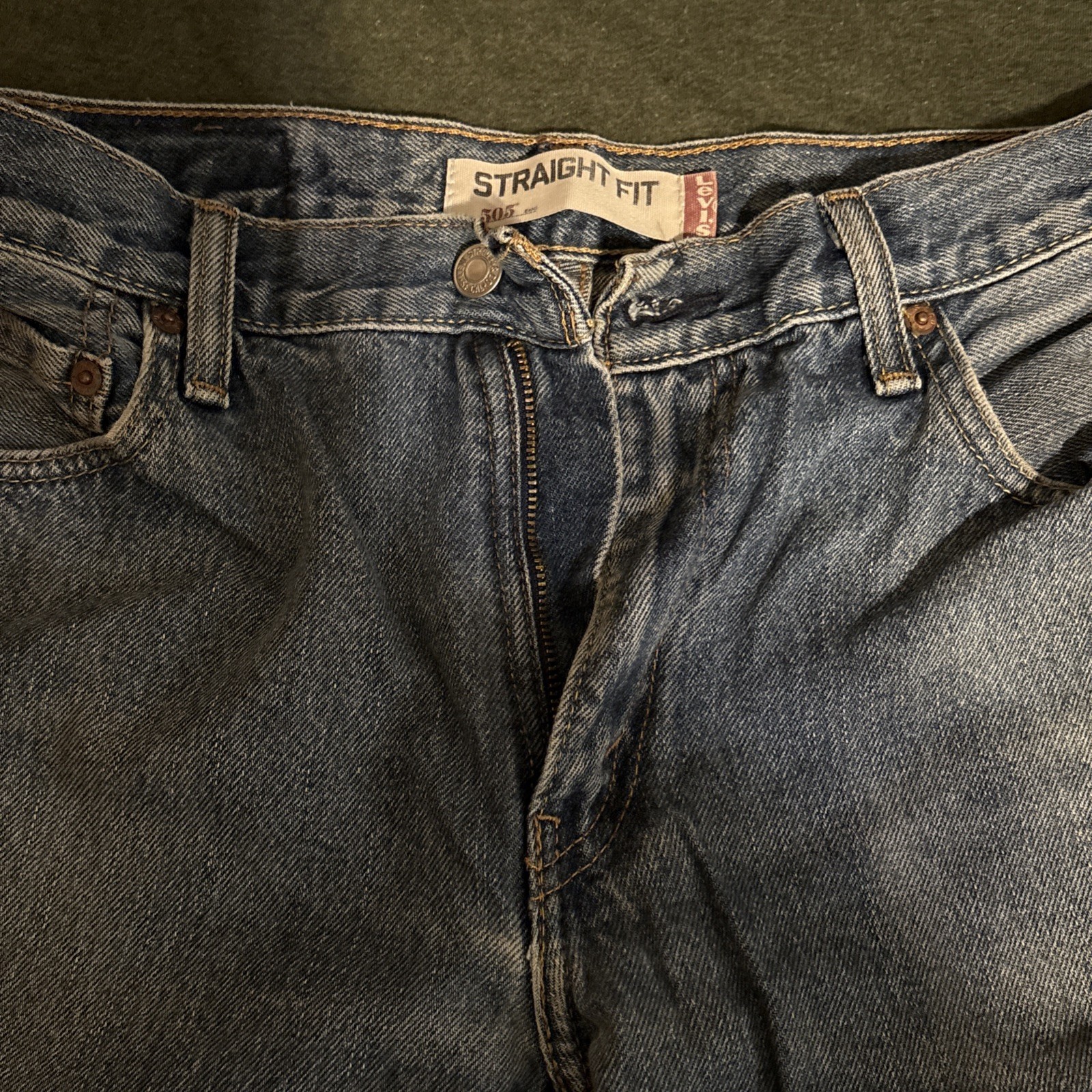 Levi’s 505 Straight Fit Jeans Mens 30×32 Light Blue Denim **READ**