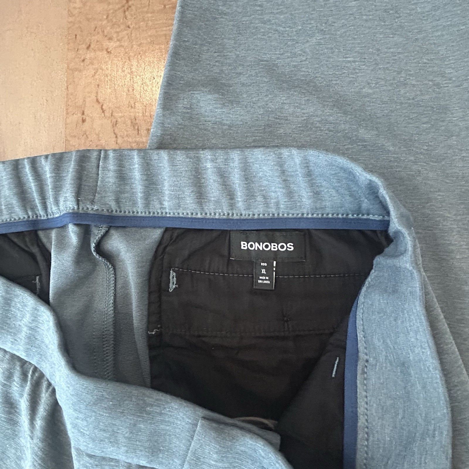 Bonobos Men’s The All-Week Flex Pants Large Heather Steel Blue Work Weekend