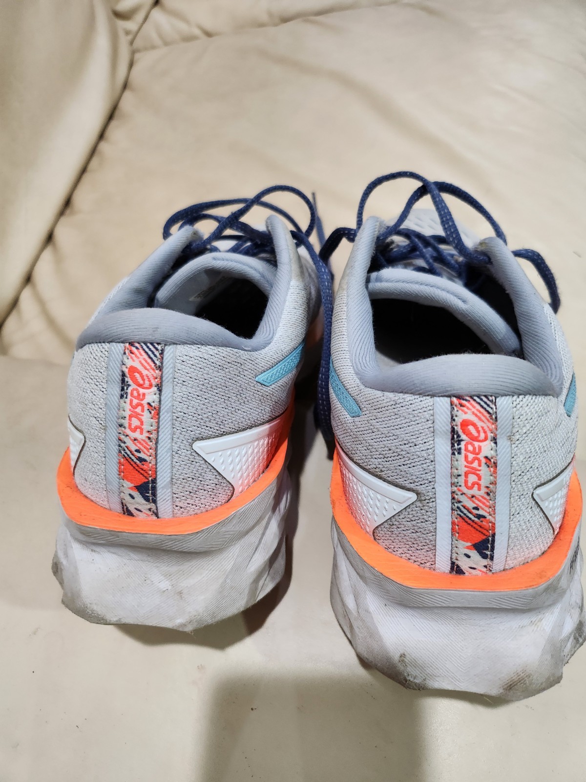 Asics FF NovaBlast Men’s Running Training Shoes White Grey