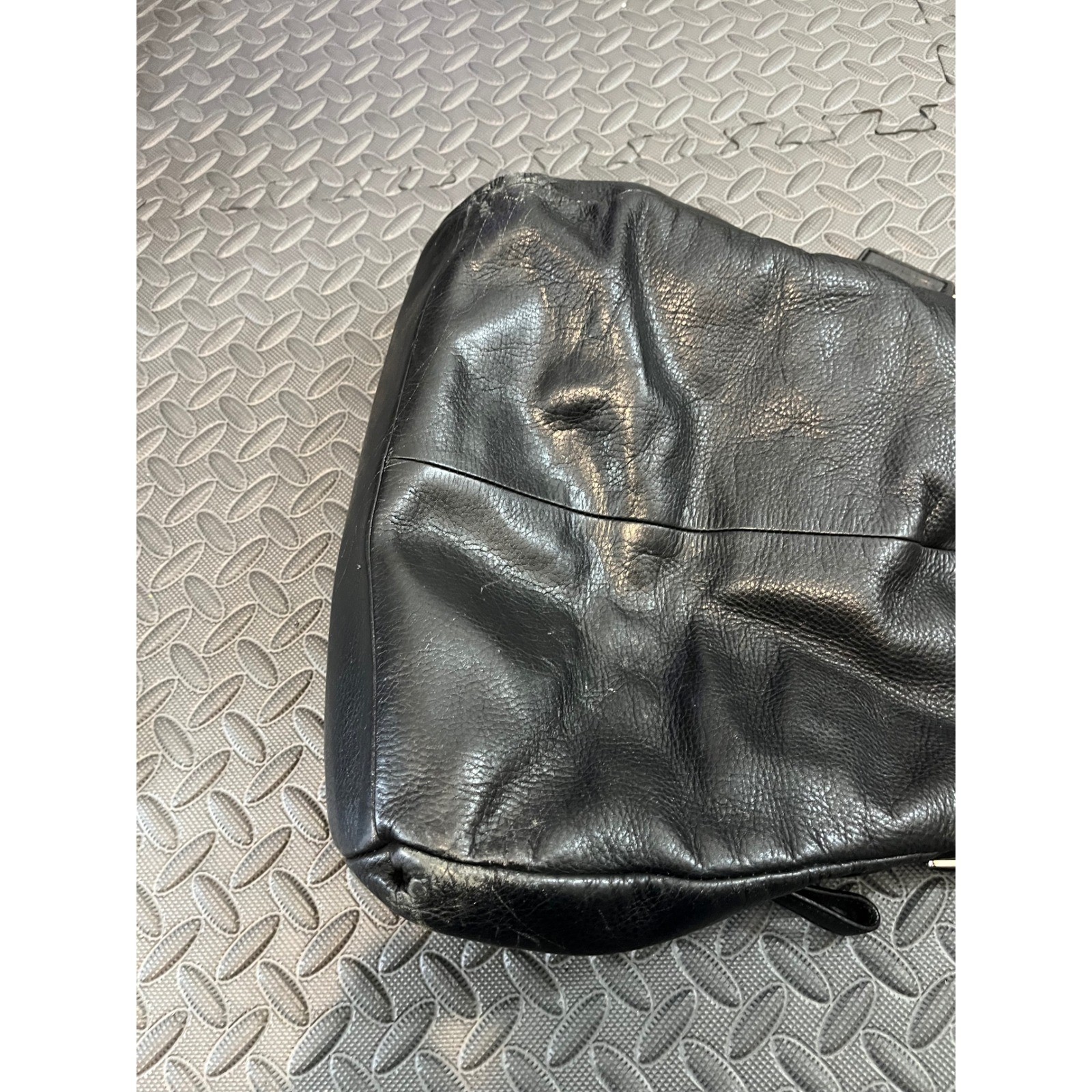 COACH MADISON PHOEBE Black Pebbled Leather Hobo Satchel Bag 26224 Purse