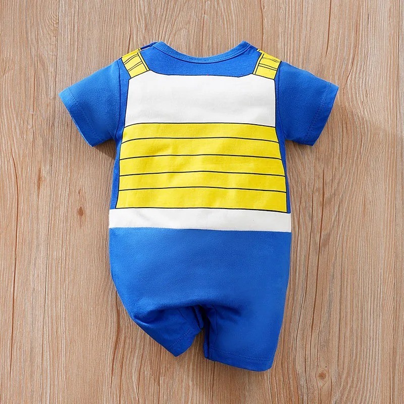 Anime Saiyan Baby Cosplay Romper Soft Cotton Newborn Jumpsuit Costume Outfit